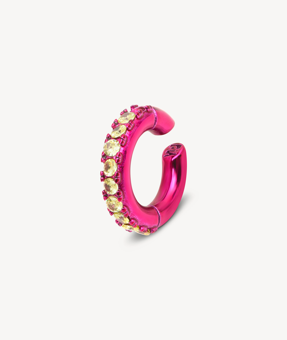 Ear cuff rond rose et zircons Abi L LP