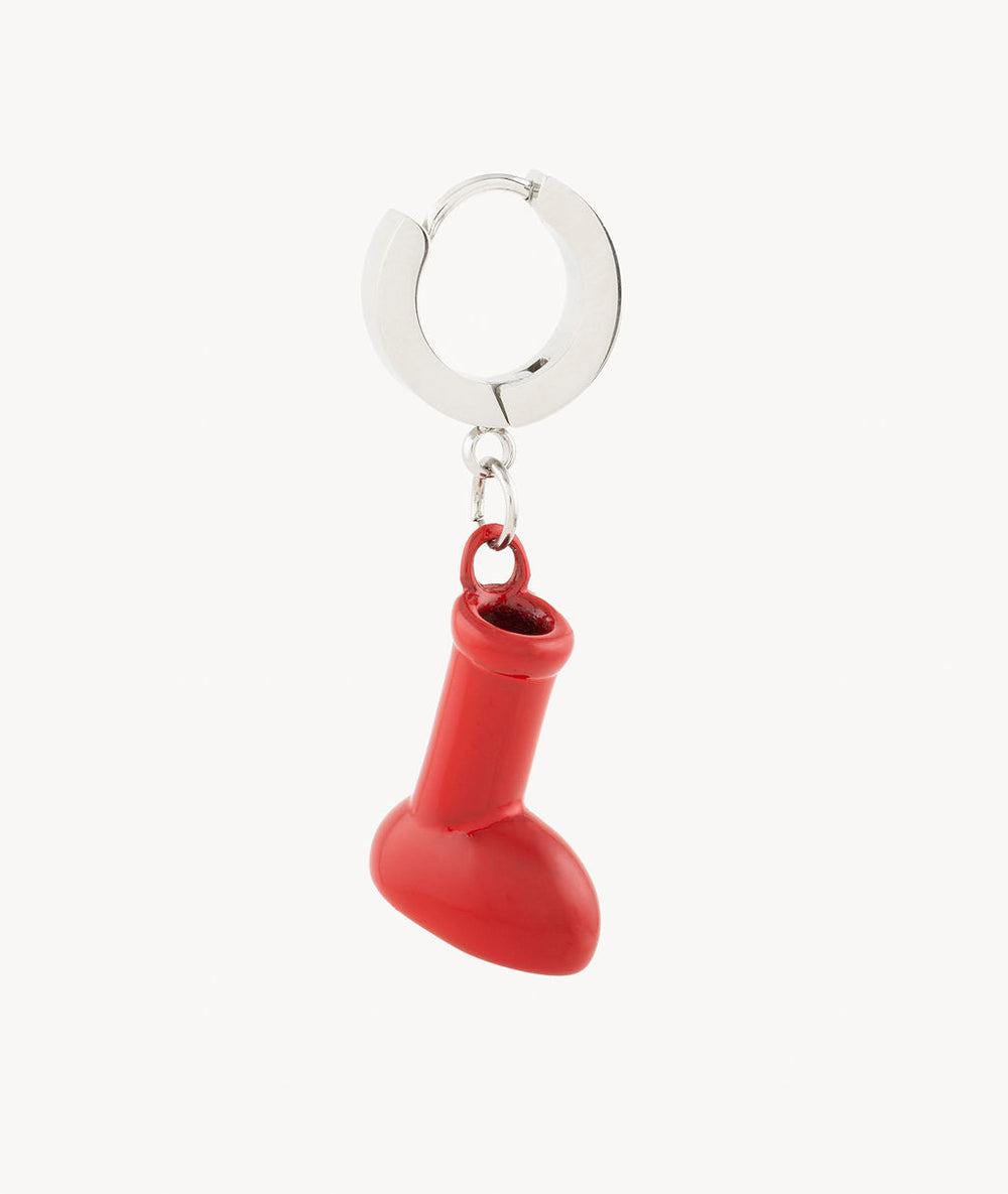 Boucle d'oreille pendante Astroboy argentée Astroboot