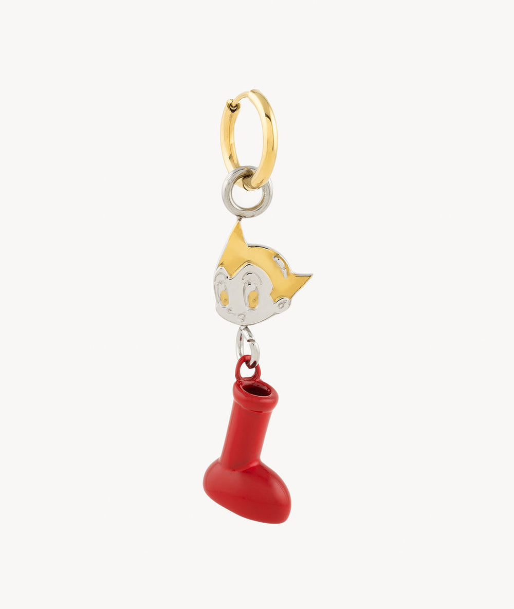 Boucle d'oreille pendante Astroboy bicolore Astro love