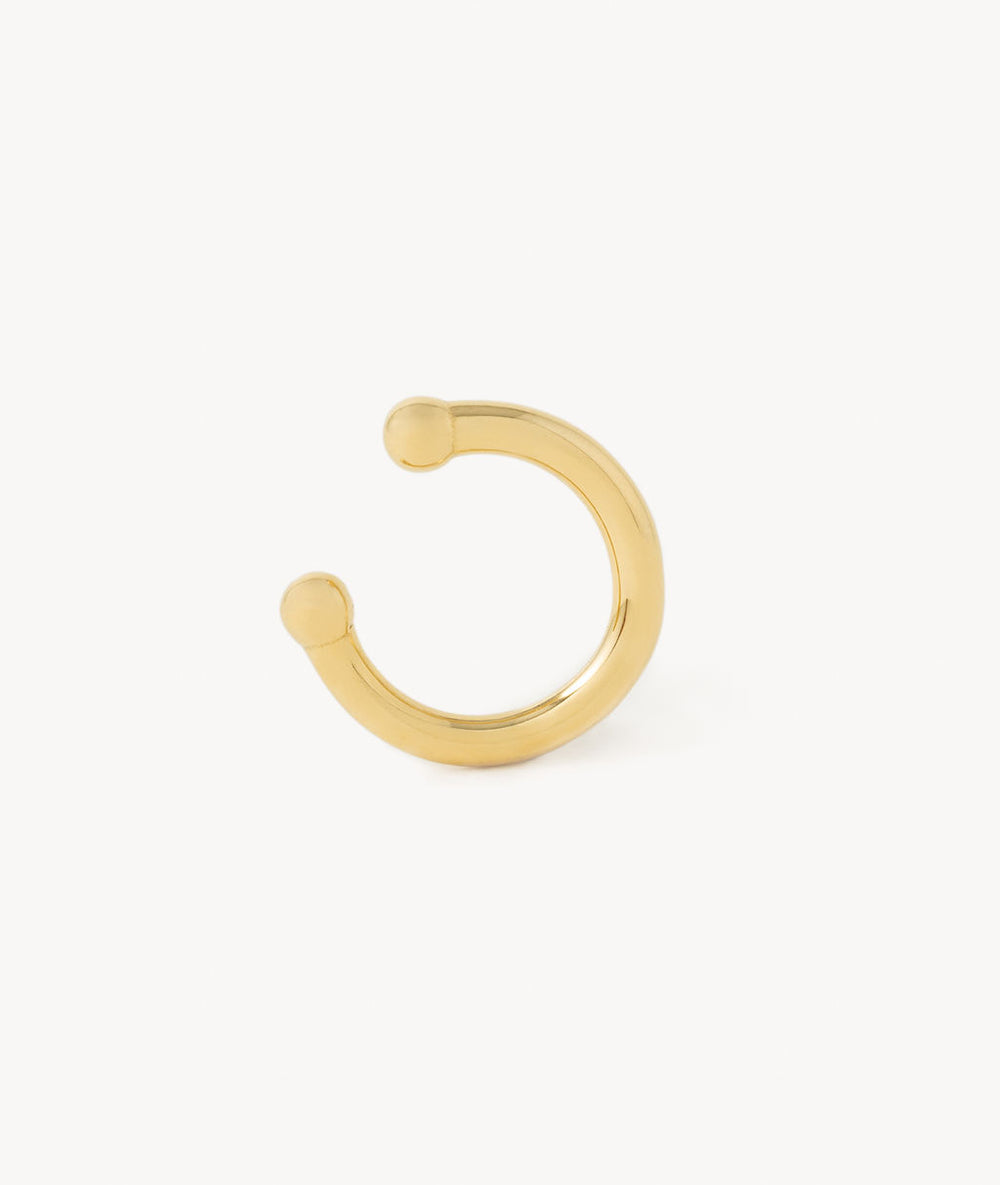 Bully G gold round ear cuff