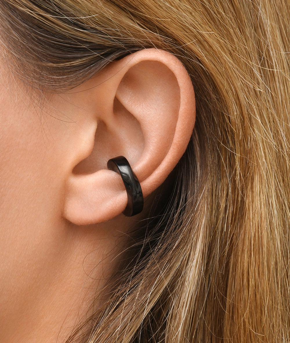 Ear cuff torsadé noir Honor M BL