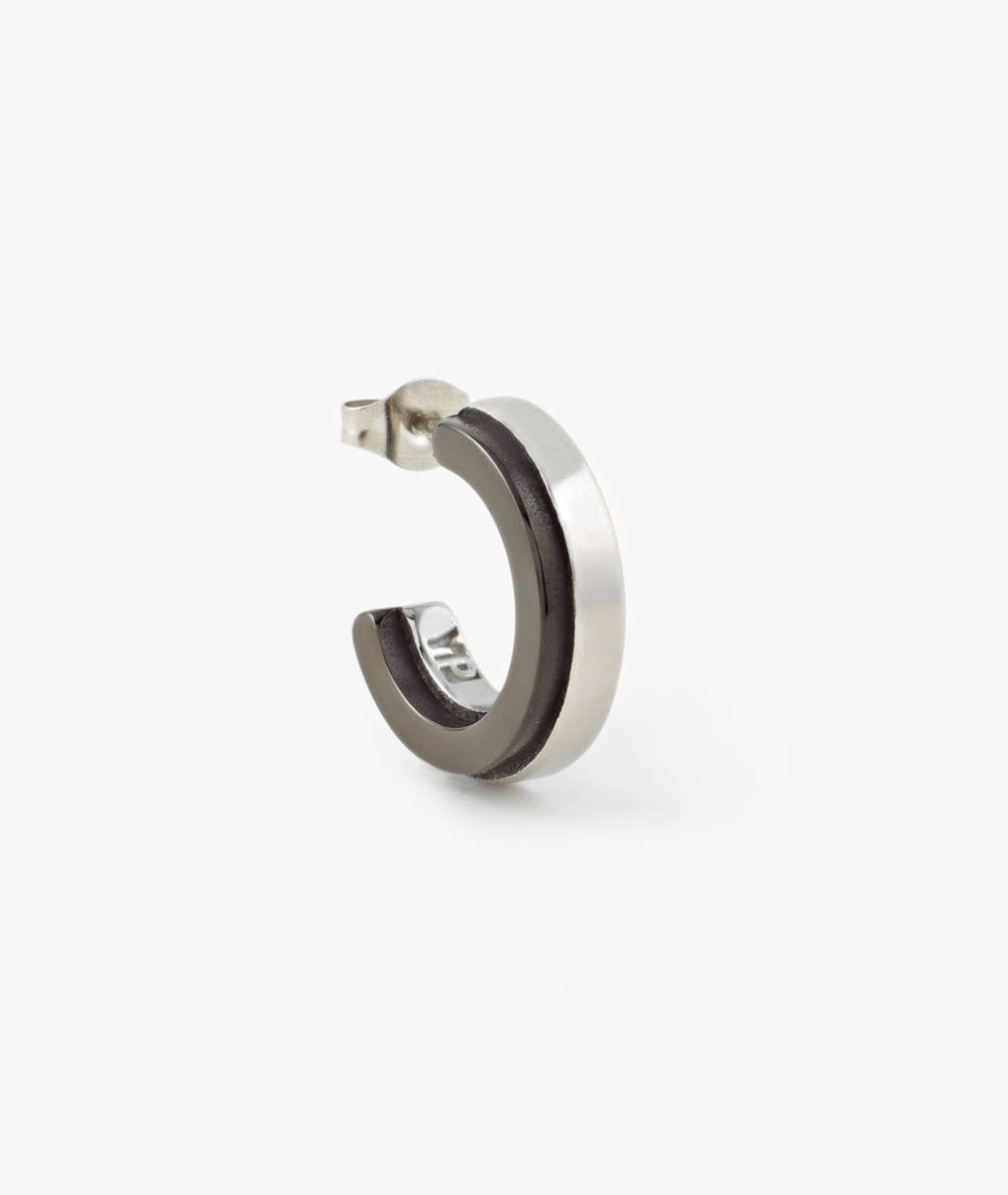 Boucle d'oreille créole bicolore Beau BS