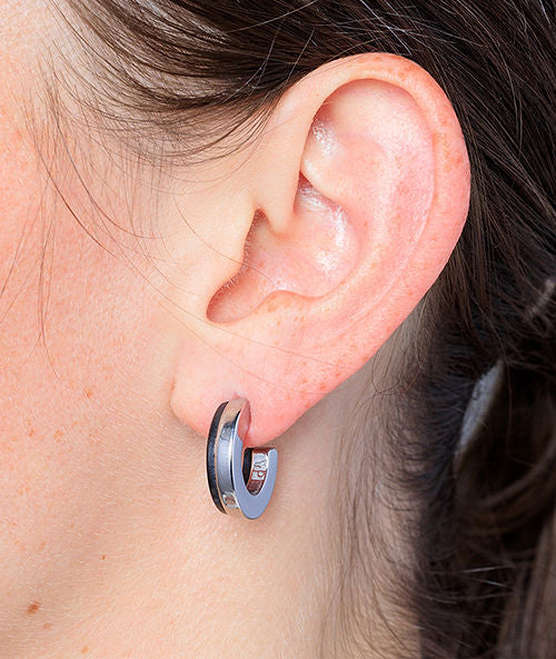 Boucle d'oreille créole bicolore Beau BS