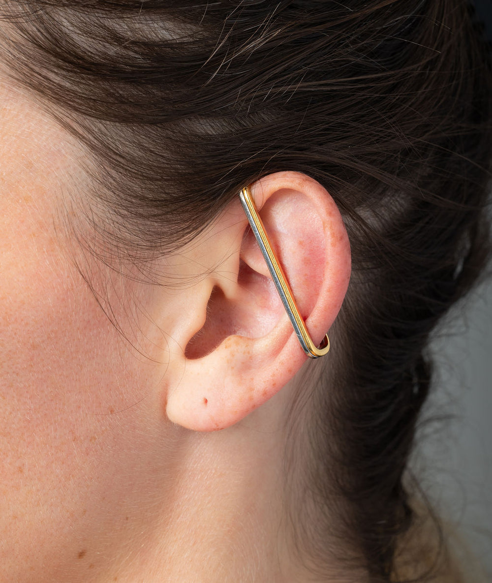 Ear cuff barre style industriel bicolore Nash Bi