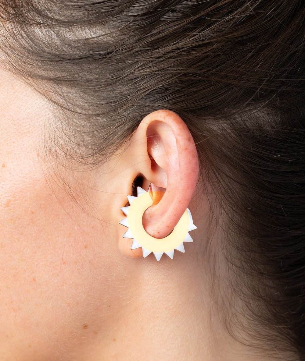 Ear cuff bicolore plat pique Xen Bi