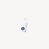Boucle d'oreille argentée avec zircon bleu (droit) LIF R S