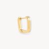 Boucle d'oreille carrée bicolore Nicky Bi