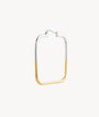 Boucle d'oreille carrée bicolore Yael Bi