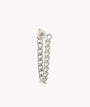 Boucle d'oreille chaîne pendante argentée Skyler S
