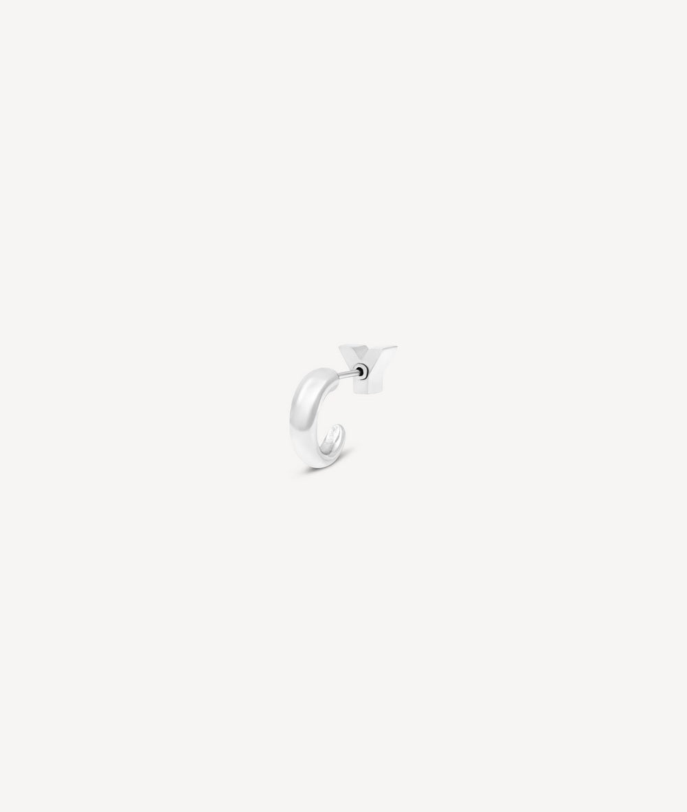 Boucle d'oreille créole argenté DAN S