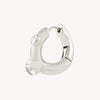 Campbell S silver hoop earring with zirconium
