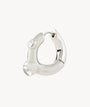 Campbell S silver hoop earring with zirconium