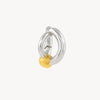 Missie BI silver and gold ball hoop earring