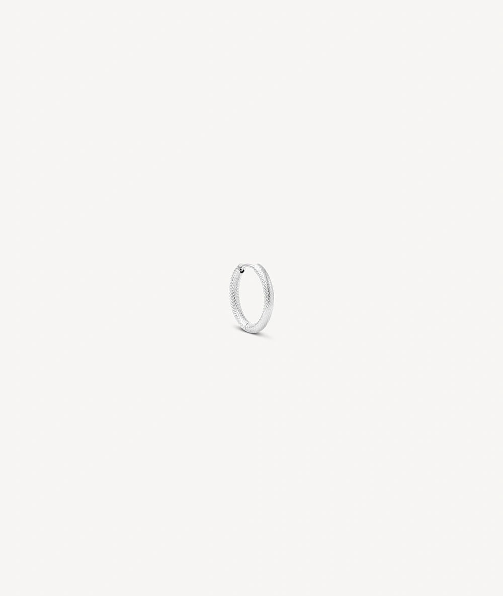 Boucle d'oreille créole argentée PARKER S M