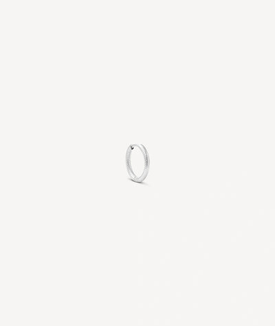 Boucle d'oreille créole argentée PARKER S M - YParis