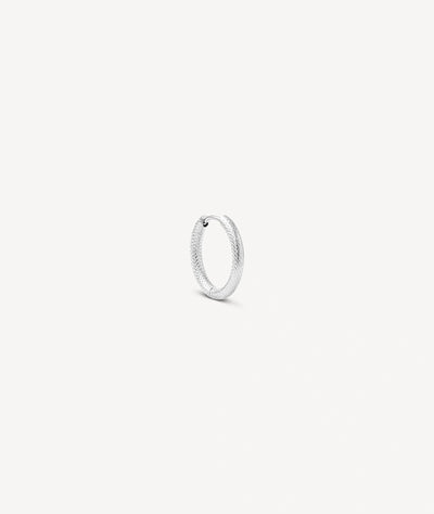 Boucle d'oreille créole argentée PARKER S XL - YParis