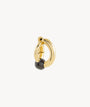 Missie GB two-tone gold hoop earring with black ball