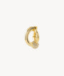 Missie Star G gold hoop earring with zirconium ball