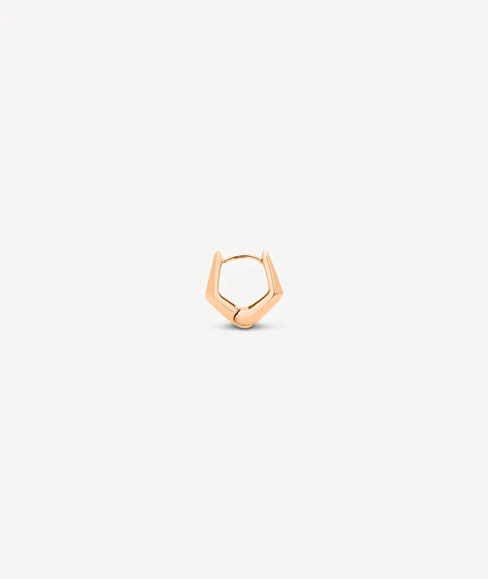 Boucle d'oreille créole géométrique or rose OTO RG