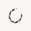 Allo BS two-tone twisted hoop earring
