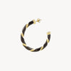 Allo GB two-tone twisted hoop earring