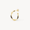 Princess GB two-tone twisted hoop earring