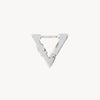 Boucle d'oreille créole triangle perforée argentée Kikoho Trash S