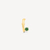 Boucle d'oreille dorée avec zircon vert (gauche) LIF L G