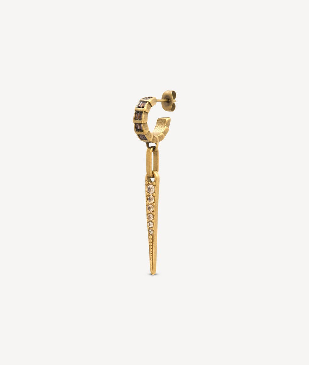 Vintage-style gold-tone drop earring AKUMA VG