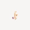 Boucle d'oreille or rose avec zircon rose (droit) LIF R RG