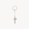 Punk S silver cross dangle earring
