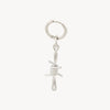 Boucle d'oreille pendante fil barbelé argentée Berlin S