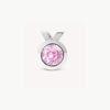 Boucle d'oreille puce argenté et zircon rose LUCA SC
