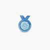 Boucle d'oreille puce en acier inoxydable bleu avec oxyde de zirconium bleu LUCA MB