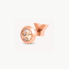 Boucle d'oreille puce rose gold et zircon marron LUCA RG