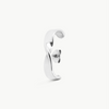 Boucle d'oreille torsade argentée Carter S