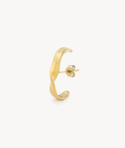 Boucle d'oreille torsade dorée Carter G - YParis