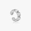 Loki S silver and zirconium ear cuff