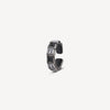 Ear cuff argenté et zirconiums noirs et blancs effet vintage BANKA VS
