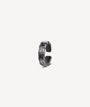 Silver ear cuff with black and white cubic zirconia for a vintage effect BANKA VS
