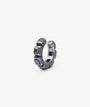 Ear cuff argenté et zircons noirs Dibba S VS