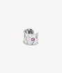 Ear cuff argenté et zircons roses et blancs  KURO L POP S