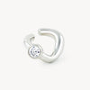 Nyx S silver zirconium ear cuff