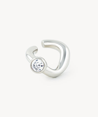Ear cuff  argenté zirconium Nyx S - YParis