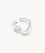 Nyx S silver zirconium ear cuff