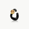 Ear cuff bicolore noir et doré avec zirconium Nyx GB
