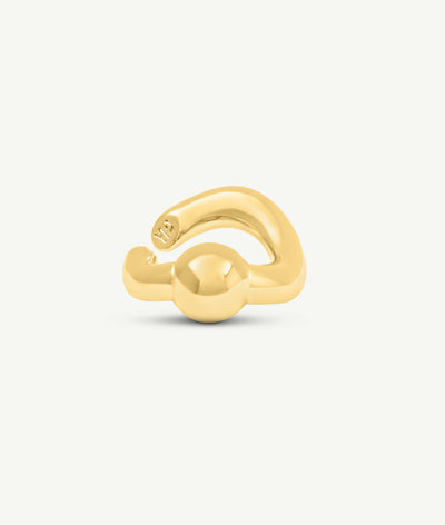 Ear cuff boule doré Curl G - YParis