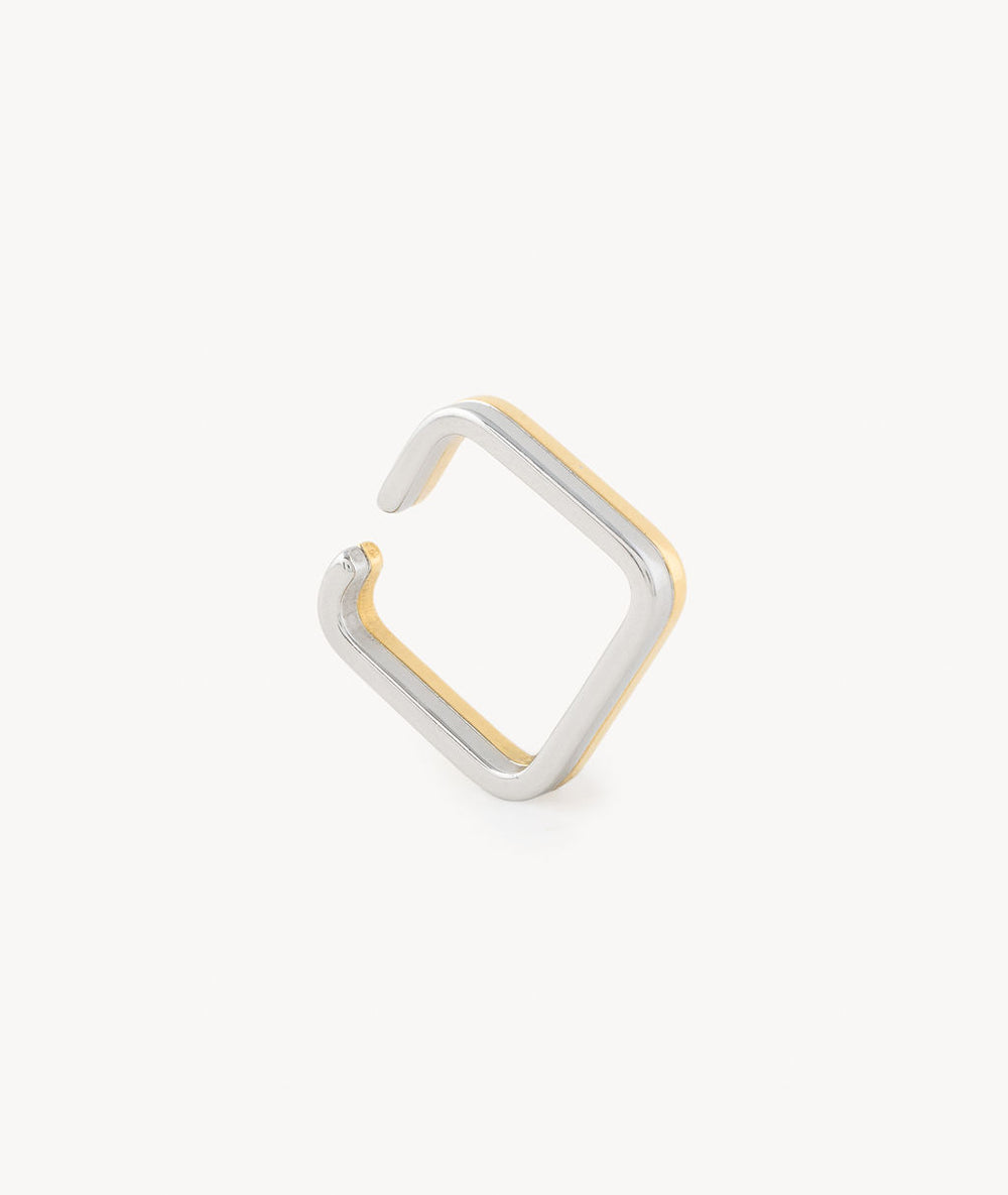 Ear cuff carré bicolore Ashley Bi