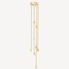 Ear cuff chaînes pendantes doré et zirconiums Colby G
