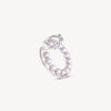Ear cuff créole triple argenté et perles d'eau douce Misty S